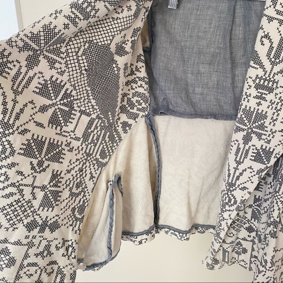 FREE PEOPLE Cream Peacock Crossstitch Needlepoint Jacket​ - Picture 5 of 14